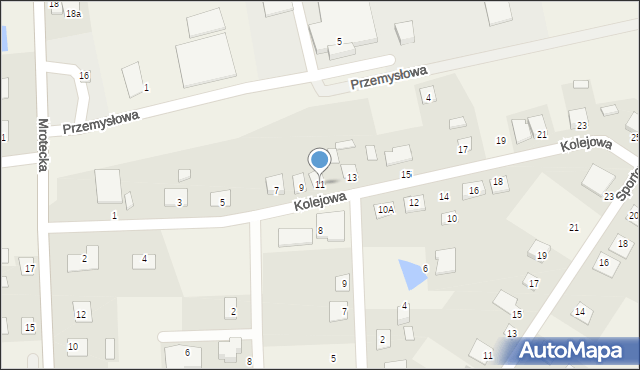 Sicienko, Kolejowa, 11, mapa Sicienko