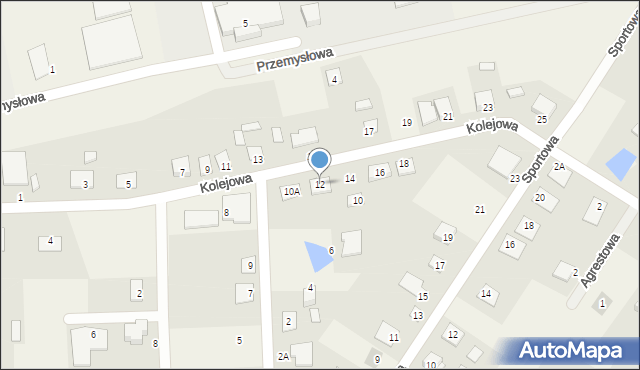 Sicienko, Kolejowa, 12, mapa Sicienko