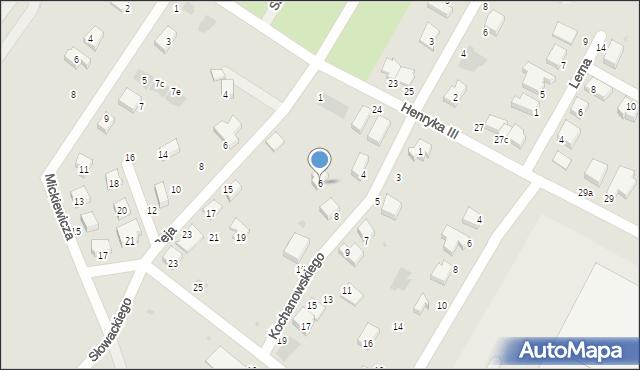 Siechnice, Kochanowskiego Jana, 6, mapa Siechnice