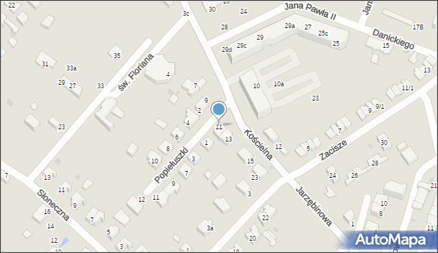 Siechnice, Kościelna, 11, mapa Siechnice