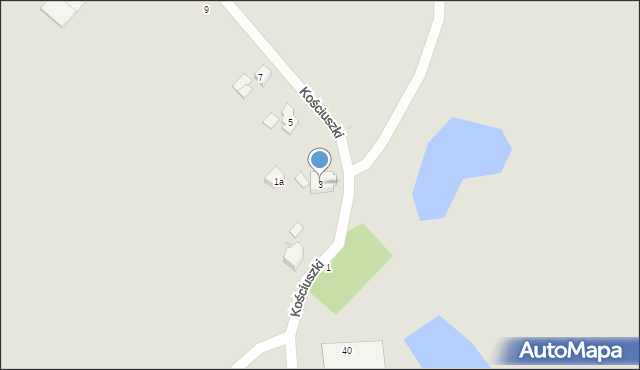 Siechnice, Kościuszki Tadeusza, gen., 3, mapa Siechnice