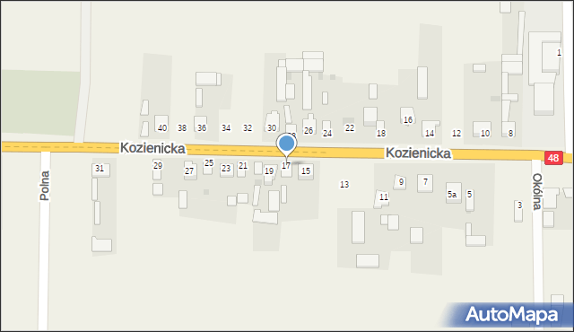 Sieciechów, Kozienicka, 17, mapa Sieciechów