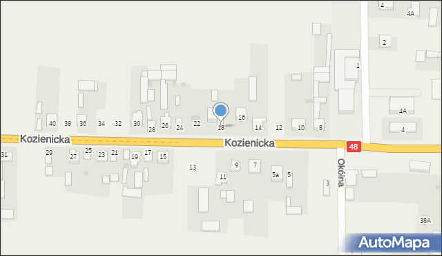 Sieciechów, Kozienicka, 18, mapa Sieciechów