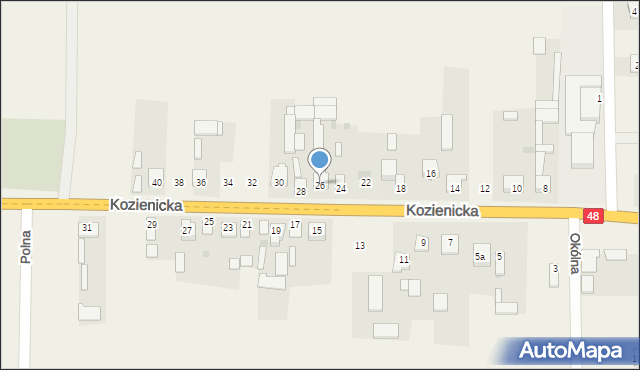 Sieciechów, Kozienicka, 26, mapa Sieciechów
