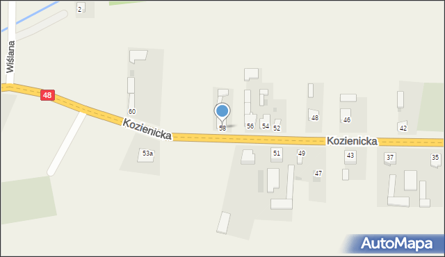 Sieciechów, Kozienicka, 58, mapa Sieciechów