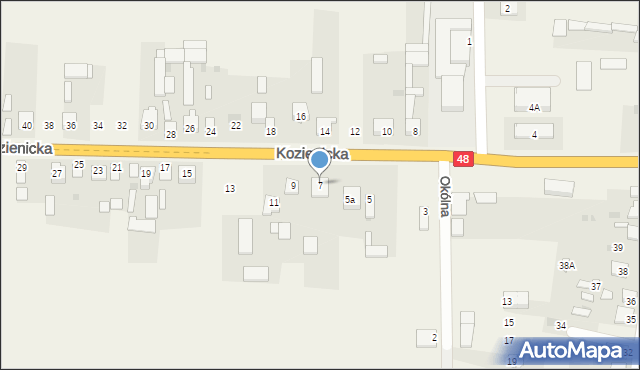 Sieciechów, Kozienicka, 7, mapa Sieciechów