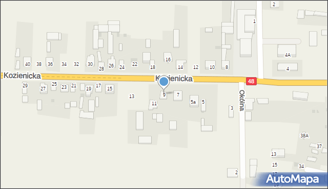 Sieciechów, Kozienicka, 9, mapa Sieciechów