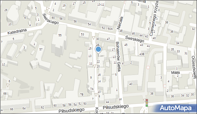 Siedlce, Kochanowskiego Jana, 24, mapa Siedlce