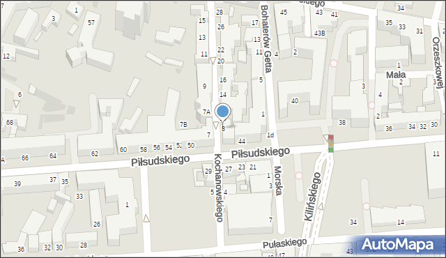 Siedlce, Kochanowskiego Jana, 8, mapa Siedlce