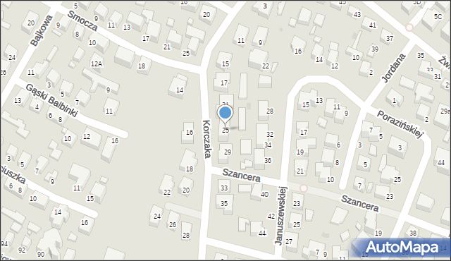 Siedlce, Korczaka Janusza, 25, mapa Siedlce