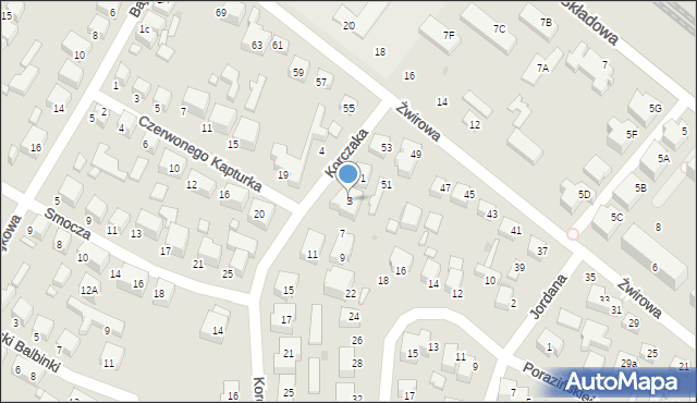 Siedlce, Korczaka Janusza, 3, mapa Siedlce