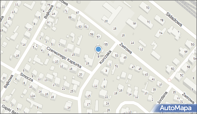 Siedlce, Korczaka Janusza, 4, mapa Siedlce