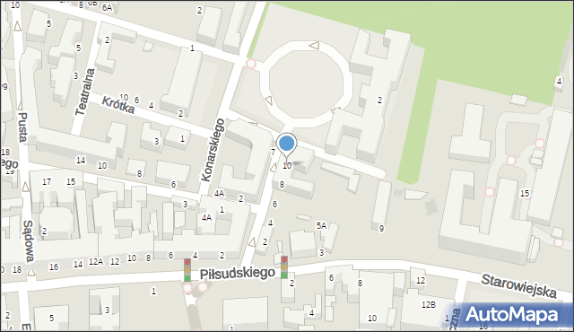 Siedlce, Kościuszki Tadeusza, gen., 10, mapa Siedlce