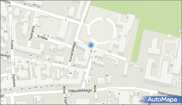 Siedlce, Kościuszki Tadeusza, gen., 7, mapa Siedlce