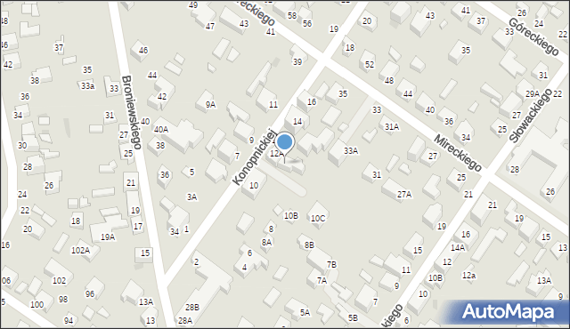 Siedlce, Konopnickiej Marii, 12B, mapa Siedlce
