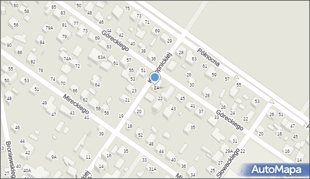 Siedlce, Konopnickiej Marii, 22a, mapa Siedlce