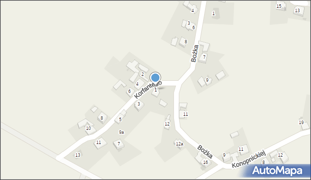 Siedliska, Korfantego Wojciecha, 1, mapa Siedliska
