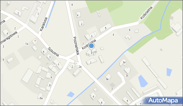 Siekierki Wielkie, Kościelna, 2, mapa Siekierki Wielkie