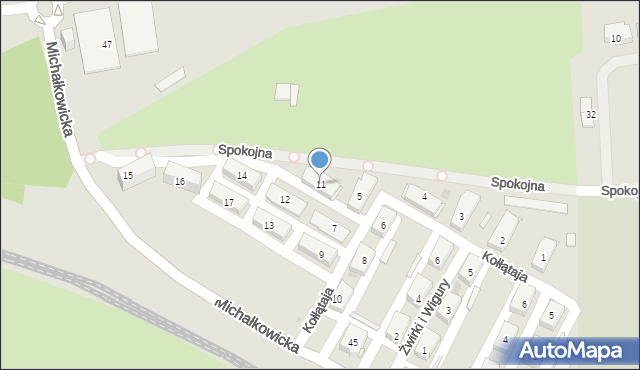 Siemianowice Śląskie, Kołłątaja Hugo, 11, mapa Siemianowice Śląskie