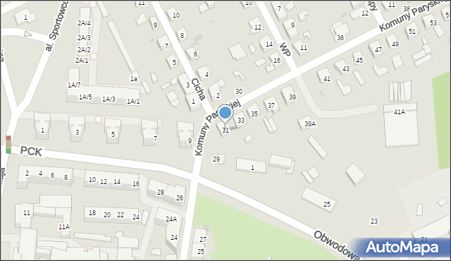 Siemianowice Śląskie, Komuny Paryskiej, 31, mapa Siemianowice Śląskie