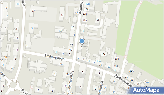 Siemianowice Śląskie, Komuny Paryskiej, 7, mapa Siemianowice Śląskie