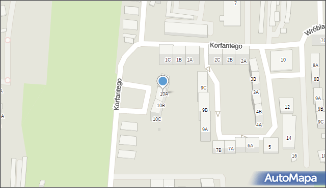 Siemianowice Śląskie, Korfantego Wojciecha, 10A, mapa Siemianowice Śląskie