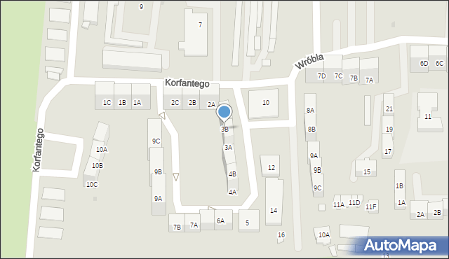 Siemianowice Śląskie, Korfantego Wojciecha, 3B, mapa Siemianowice Śląskie