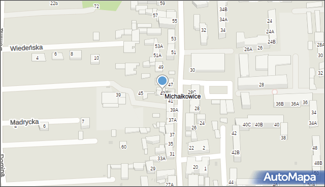 Siemianowice Śląskie, Kościelna, 43, mapa Siemianowice Śląskie