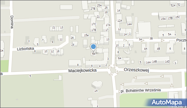 Siemianowice Śląskie, Kościelna, 5A, mapa Siemianowice Śląskie