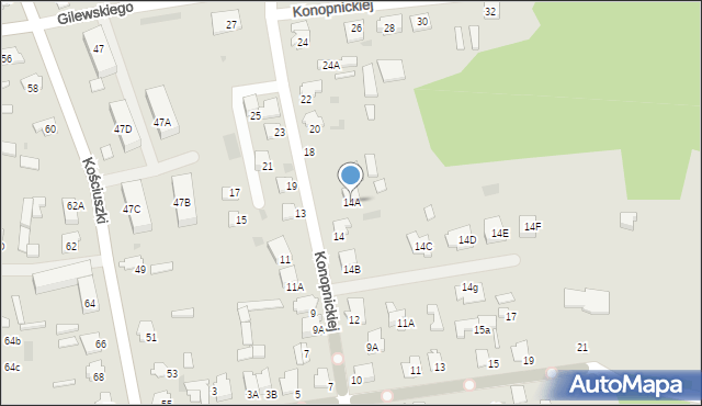 Siemiatycze, Konopnickiej Marii, 14A, mapa Siemiatycze