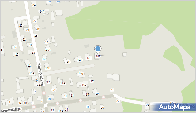 Siemiatycze, Konopnickiej Marii, 14F, mapa Siemiatycze