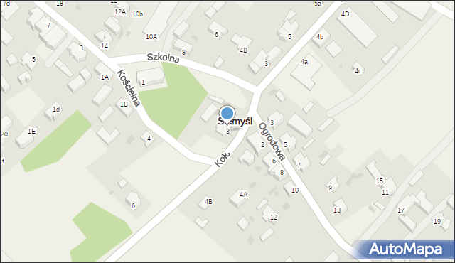 Siemyśl, Kościelna, 3, mapa Siemyśl