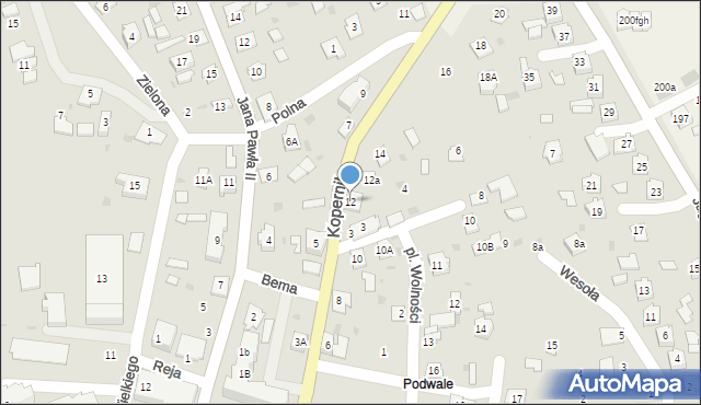 Sieniawa, Kopernika Mikołaja, 12, mapa Sieniawa