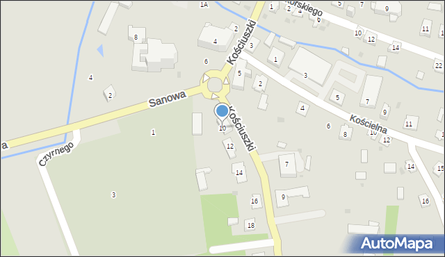 Sieniawa, Kościuszki Tadeusza, gen., 10, mapa Sieniawa
