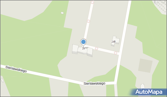 Sieniawa, Kościuszki Tadeusza, gen., 24, mapa Sieniawa