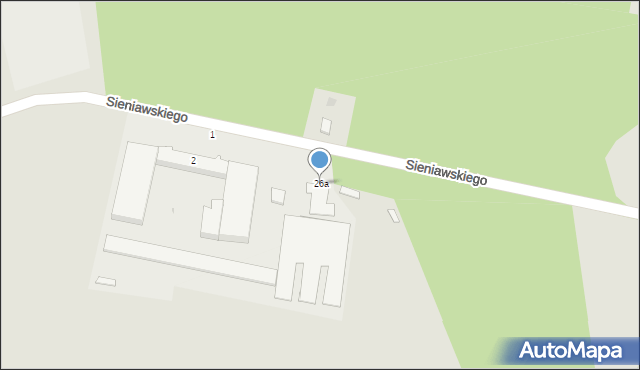 Sieniawa, Kościuszki Tadeusza, gen., 26a, mapa Sieniawa