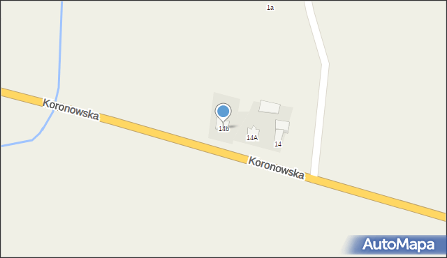 Sienno, Koronowska, 14b, mapa Sienno