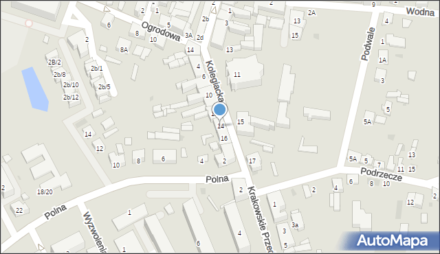 Sieradz, Kolegiacka, 14, mapa Sieradz