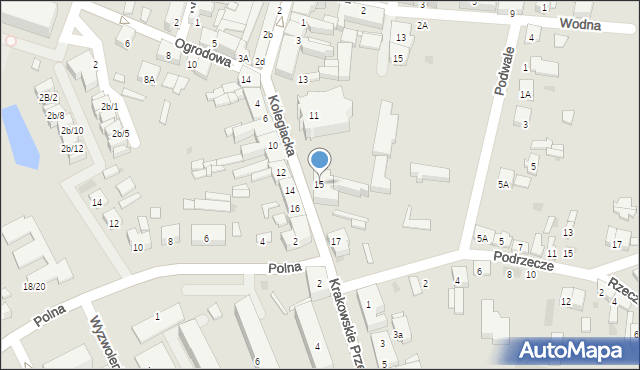 Sieradz, Kolegiacka, 15, mapa Sieradz