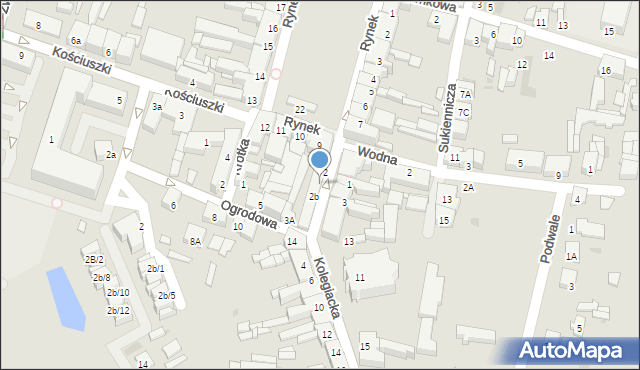 Sieradz, Kolegiacka, 2a, mapa Sieradz