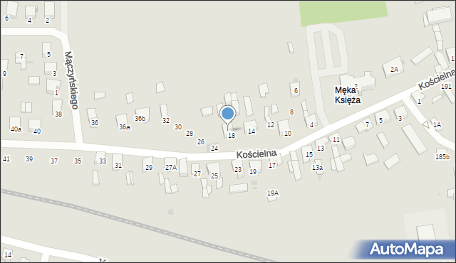 Sieradz, Kościelna, 20, mapa Sieradz