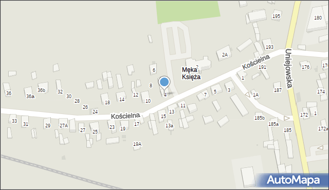 Sieradz, Kościelna, 4, mapa Sieradz