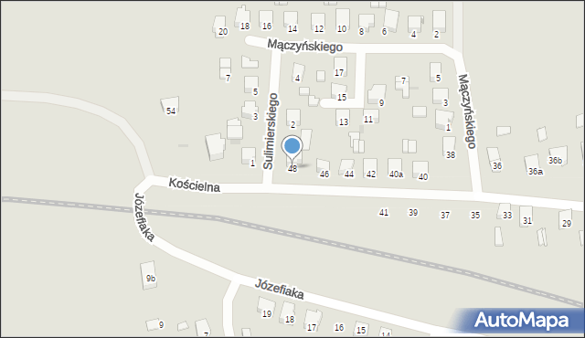 Sieradz, Kościelna, 48, mapa Sieradz