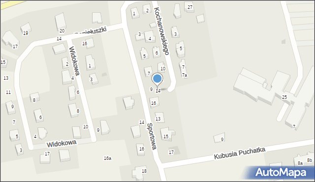 Sierakowice, Kochanowskiego Jana, 14, mapa Sierakowice