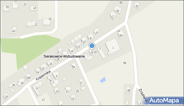Sierakowice, Kopernika Mikołaja, 5, mapa Sierakowice