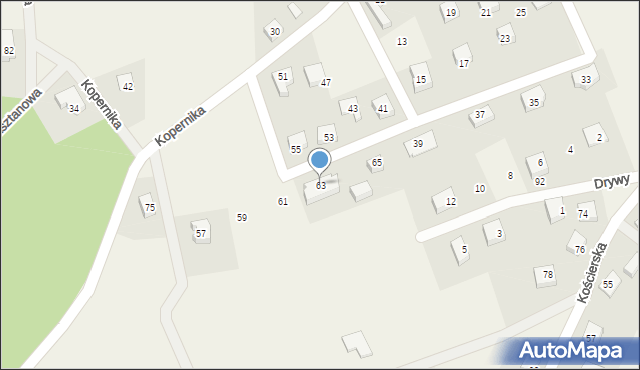 Sierakowice, Kopernika Mikołaja, 63, mapa Sierakowice
