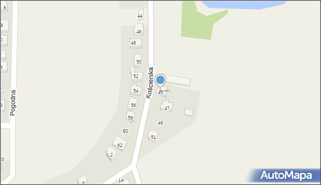 Sierakowice, Kościerska, 45, mapa Sierakowice