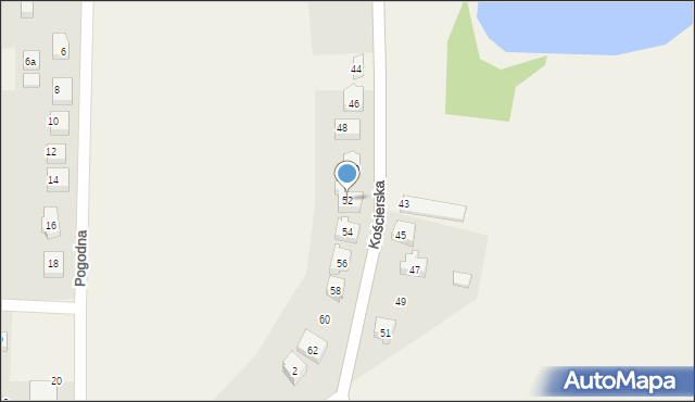Sierakowice, Kościerska, 52, mapa Sierakowice