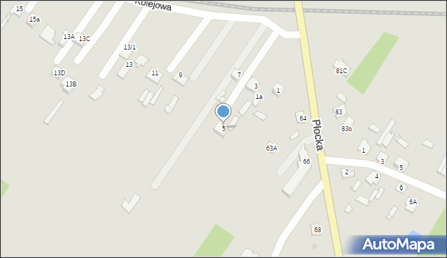 Sierpc, Kolejowa, 5, mapa Sierpc