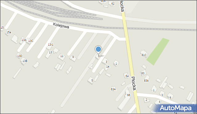 Sierpc, Kolejowa, 7, mapa Sierpc